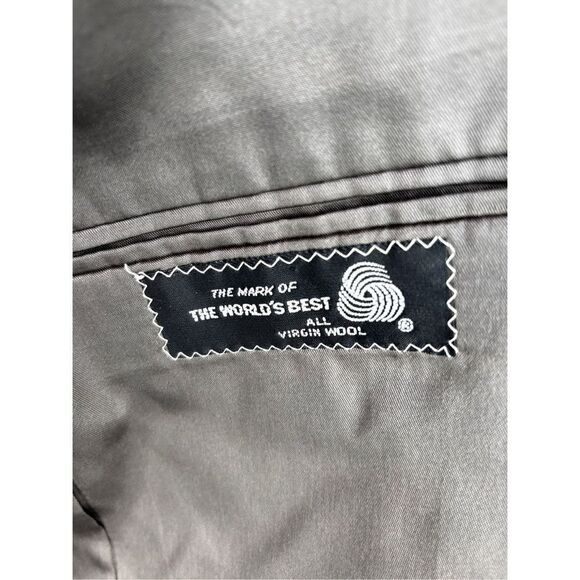 Perry Ellis men’s suit jacket gray made in the USA virgin wool - Picture 11 of 11